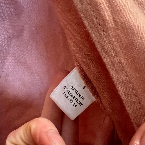 Linen Pink Wrap Crop Top - Picture 4 of 10